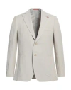 Isaia Man Blazer Beige Size 44 Linen, Cotton In Beige
