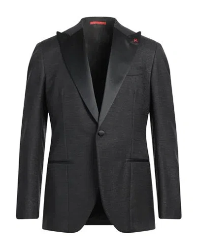 Isaia Man Blazer Black Size 42 Wool, Polyamide