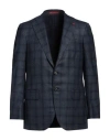 Isaia Man Blazer Blue Size 46 Wool In Blue