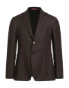 Isaia Man Blazer Brown Size 42 Wool, Cashmere In Brown