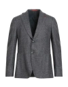 Isaia Man Blazer Brown Size 46 Wool, Silk In Gray