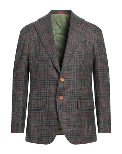 Isaia Man Blazer Brown Size 48 Wool, Silk, Linen
