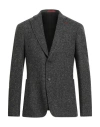 Isaia Man Blazer Charcoal Size 48 Wool In Gray