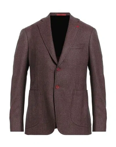 Isaia Man Blazer Garnet Size 42 Wool, Cashmere