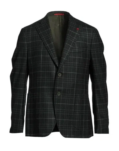 Isaia Man Blazer Green Size 44 Wool, Cashmere