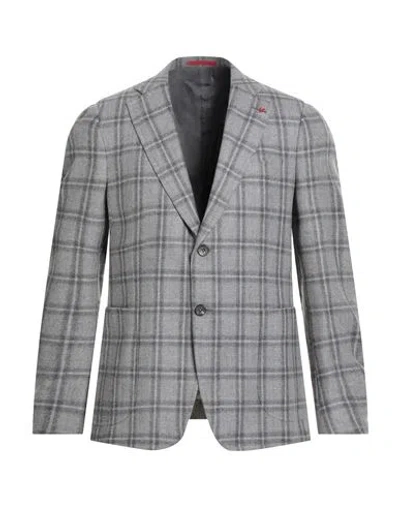 Isaia Man Blazer Grey Size 48 Wool, Cashmere