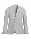 Isaia Man Blazer Ivory Size 50 Wool, Silk, Elastane In White
