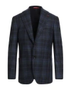 Isaia Man Blazer Midnight Blue Size 44 Wool, Cashmere In Blue