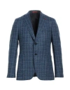 Isaia Man Blazer Navy Size 38 Wool, Cashmere In Navy Blue