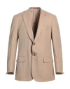 Isaia Man Blazer Sand Size 46 Wool In Beige