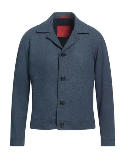 Isaia Man Blazer Slate Blue Size 46 Cotton, Wool, Polyamide, Elastane