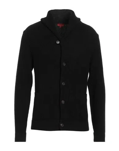 Isaia Man Cardigan Black Size L Cashmere