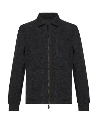 Isaia Man Cardigan Grey Size S Wool, Cashmere, Polyamide In Gray