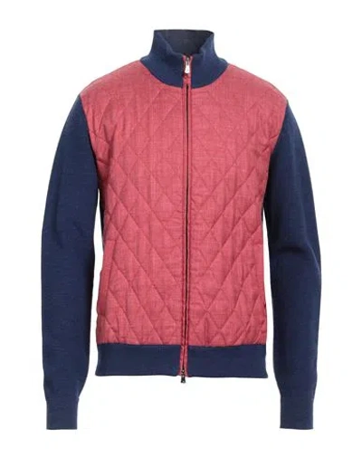 Isaia Man Jacket Red Size L Wool, Silk, Linen