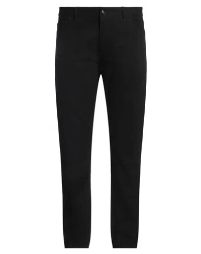 Isaia Man Jeans Black Size 40 Cotton, Elastane
