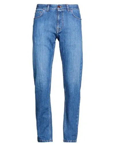 Isaia Man Jeans Blue Size 30 Cotton, Elastane