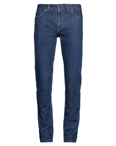 Isaia Man Jeans Blue Size 30 Cotton, Elastane