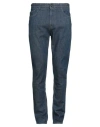 Isaia Man Jeans Blue Size 35 Cotton, Elastane In Blue