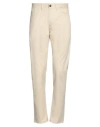 Isaia Man Pants Beige Size 38 Cotton In Beige