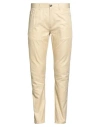 Isaia Man Pants Beige Size 38 Cotton In Gray