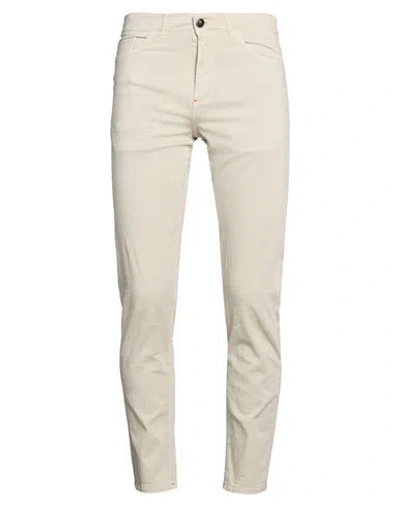 Isaia Man Pants Beige Size 44 Cotton, Cashmere, Elastane In White