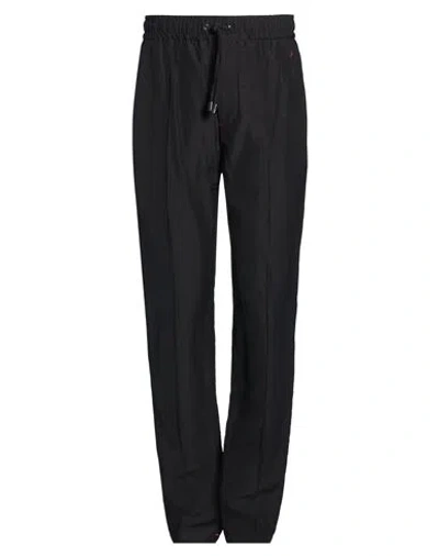 Isaia Man Pants Black Size 40 Wool, Linen