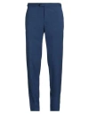 Isaia Man Pants Blue Size 40 Wool, Silk, Linen, Elastane In Blue