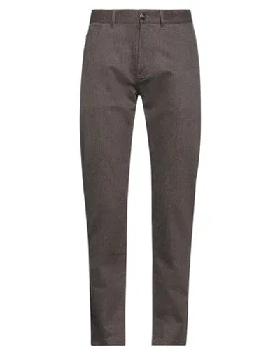 Isaia Man Pants Brown Size 38 Wool, Cotton, Polyamide, Elastane