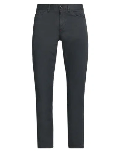 Isaia Man Pants Charcoal Size 34 Cotton, Elastane In Grey
