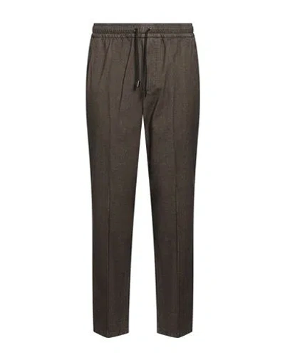 Isaia Man Pants Charcoal Size 36 Cotton In Gray