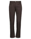 Isaia Man Pants Chocolate Brown Size 40 Cotton