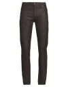 Isaia Man Pants Dark Brown Size 40 Wool In Brown