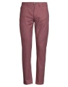 Isaia Man Pants Garnet Size 40 Wool, Cotton, Cashmere In Burgundy