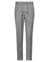 Isaia Man Pants Grey Size 34 Wool, Polyamide, Elastane In Grey