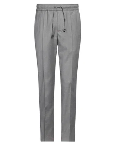 Isaia Man Pants Grey Size 34 Wool, Polyamide, Elastane