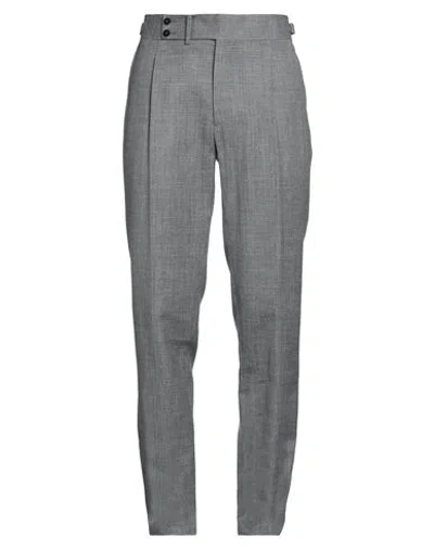 Isaia Man Pants Grey Size 38 Wool, Silk, Linen