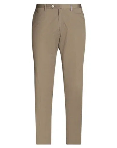 Isaia Man Pants Khaki Size 30 Cotton, Elastane In Beige