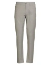 Isaia Man Pants Khaki Size 40 Wool, Polyamide, Elastane In Gray