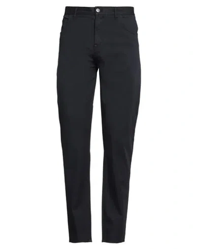 Isaia Man Pants Midnight Blue Size 38 Cotton, Elastane