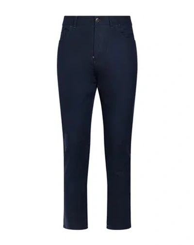 Isaia Man Pants Midnight Blue Size 38 Virgin Wool, Cashmere, Elastane