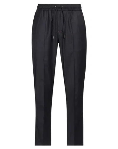 Isaia Man Pants Midnight Blue Size 36 Wool, Polyamide, Elastane In Blue