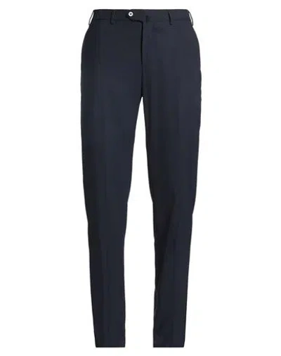 Isaia Man Pants Midnight Blue Size 40 Wool In Black
