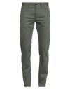 Isaia Man Pants Military Green Size 38 Wool, Cotton, Polyamide, Elastane In Green