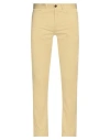 Isaia Man Pants Mustard Size 42 Cotton In Yellow