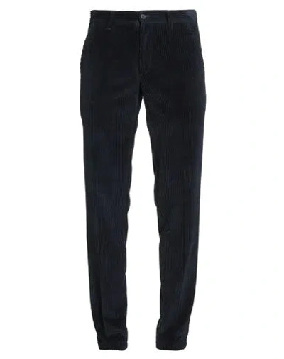 Isaia Man Pants Navy Size 40 Cotton In Blue