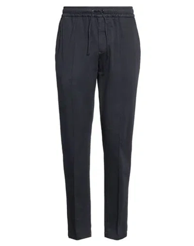 Isaia Man Pants Navy Size 40 Cotton, Elastane