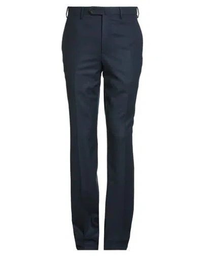 Isaia Man Pants Navy Size 44 Wool, Cashmere, Elastane In Blue