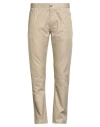 Isaia Man Pants Sand Size 38 Cotton In Neutral