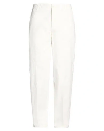 Isaia Man Pants White Size 38 Cotton