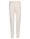 Isaia Man Pants White Size 40 Cotton, Wool, Elastane In White